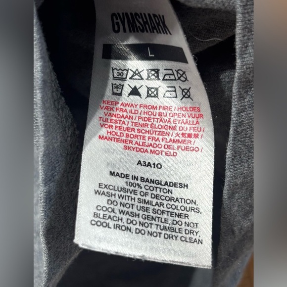 Gymshark Gray Big Logo T-Shirt Men’s Large - Picture 6 of 7